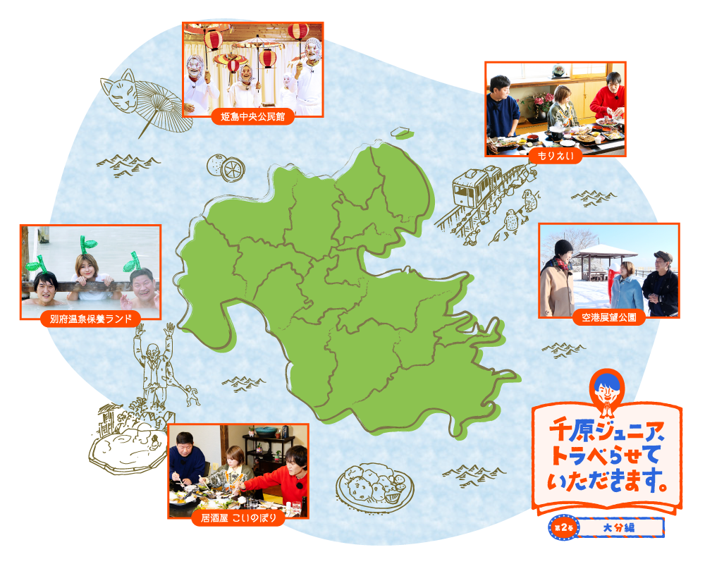 大分のおすすめスポットマップ