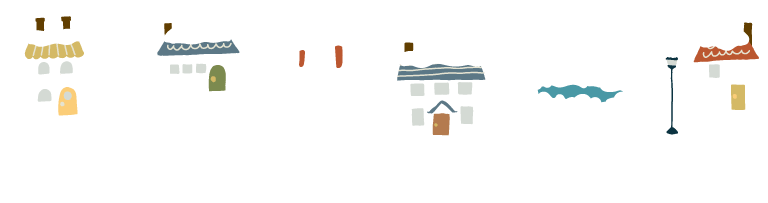 雪の街のイラスト