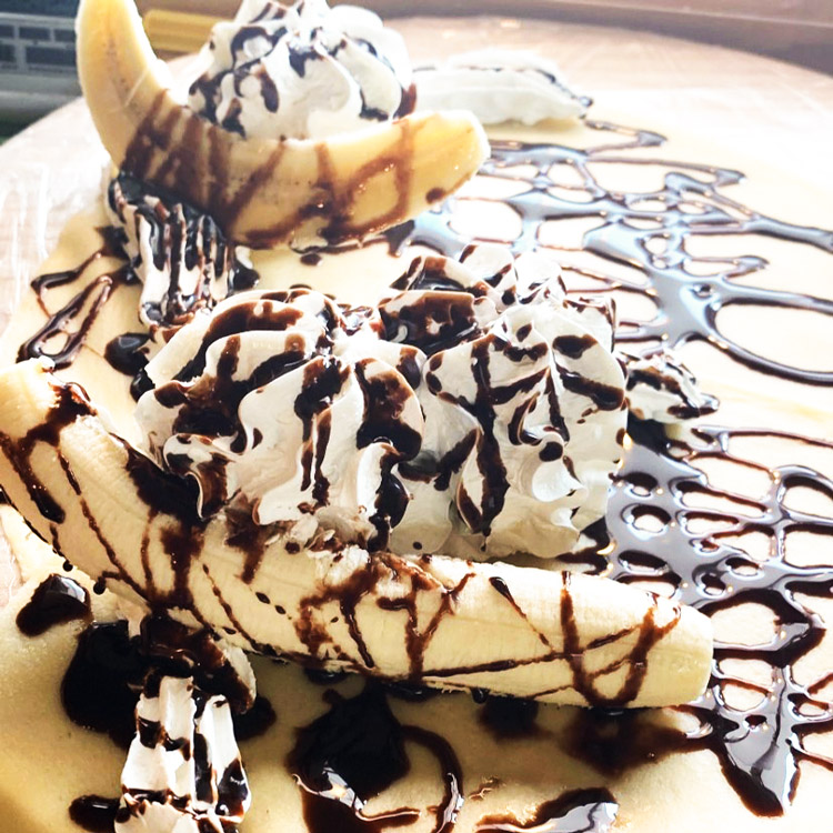 チョコバナナのクレープ