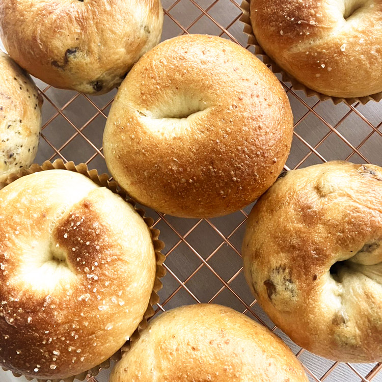 たくさんのベーグル